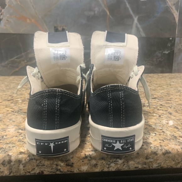 Rick Owens x Converse (official colab) drkstar in black size 8.5 - Picture 3 of 6